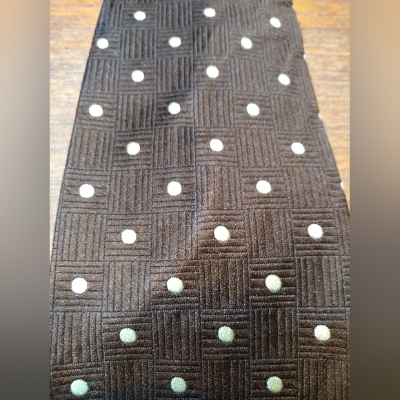 Vintage Arthur Frederick Tie, Brown with White Polka Dots, Fun! - Picture 4 of 6
